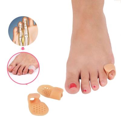 China 2Pcs Toe Bit Finger Toe Separator Hallux Valgus of Toe Thumb Daily Use Silicone Toe Bunion Guard Foot Care for sale