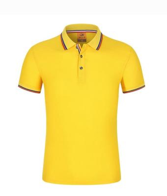 China 2023 Best Selling Anti-wrinkle Various Color 180gsm Yellow Woman Sport Polo Shirt Shanghai Factory for sale