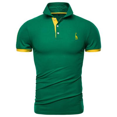 China 2023 Anti-wrinkle polyester cotton T-shirts plain men's polo t-shirts with custom logo print men's polo shirt for sale