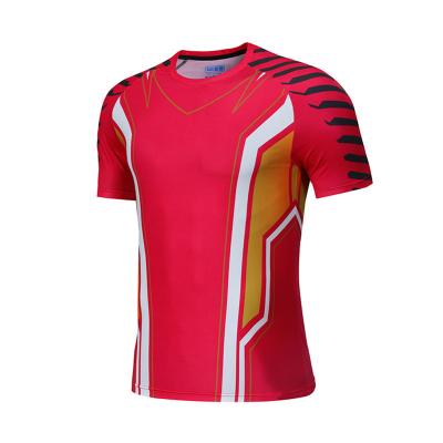 China 2023 Anti-wrinkle Sublimation Custom 94% Polyester 6% Spandex 180g Shirt Full Color Printing Sport T-Shirt For Running for sale