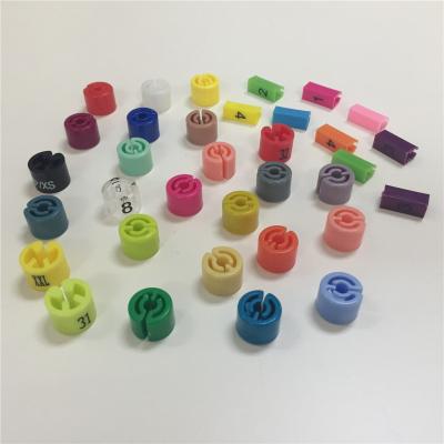 China Eco - Friendly Plastic Colorful Round Height Display Size Marker For Hanger Display for sale