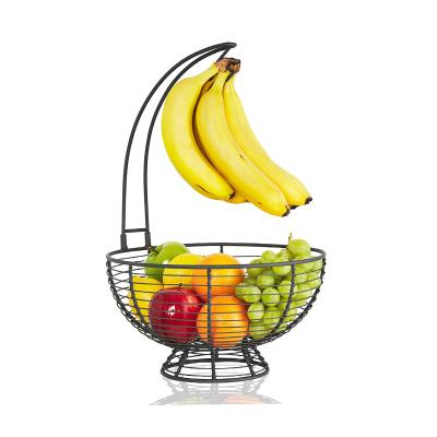 China Tidy/Storage Fruit Basket with Banana Hanger Fruit Bowl with Banana Stand Tree | Vegetable and fruit H for sale