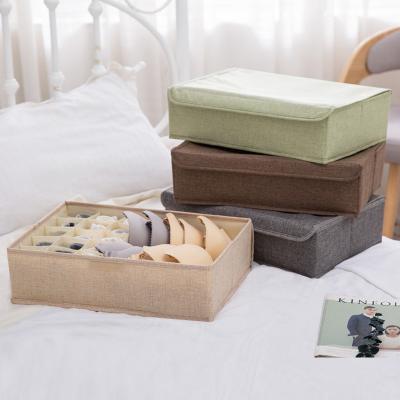 China Viable Cloth Art Wash Underwear Receive Box To Have Cover Fold Drawer Sock Underwear Store Content Box Bra To Arrange Box for sale