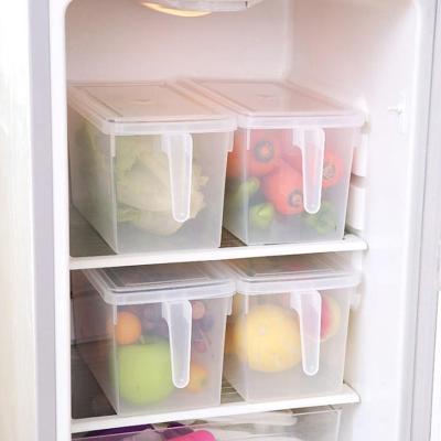 China Viable Reusable Storage Box Clear Storage Container Fruit Food Refrigerator Kitchen Storage Boxes for sale