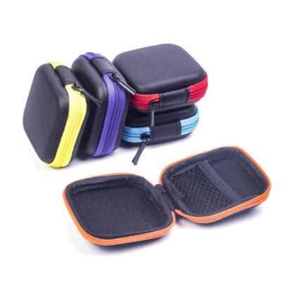 China Box Container Coin Viable Square Earphone Organizer Wire Earphone Case Storage Box Cables Protective Box for sale