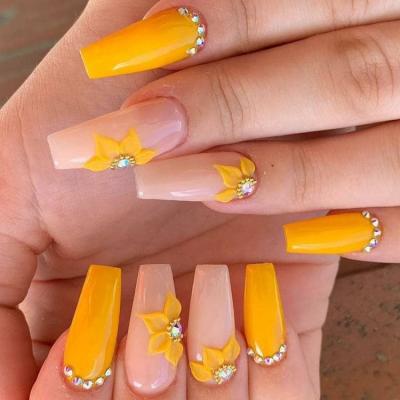 China Fake Design Finger Nails Fake Nails l Acrylic Artificial Nails Custom False Packaging French Artificial Nails Nail Tips for sale