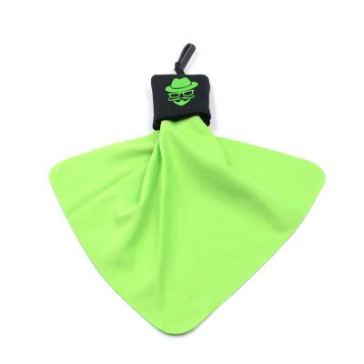 China Microfiber Custom Design Optical Glass Microfiber Cleaning Cloth With Key Chain Te koop