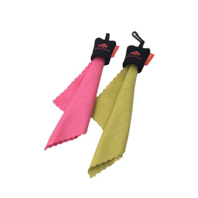 China Easy to carry microfiber lens cleaning cloth with key chain in cute pocket for sale