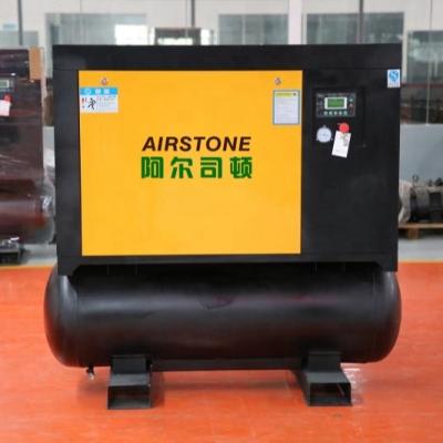 China Airstone Lubricated Silent Air Inline Compressor 11kw 15hp 8Bar All In One Screw Air Compressor With 500 Lilter Air Tank for sale