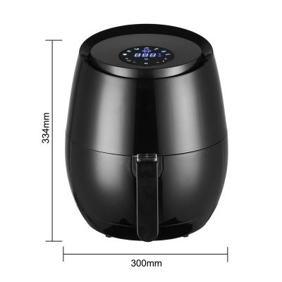 China Hotel 1400W Power Air Fryer Without Oil r5.2L Electric Deep Fryer Touch Screen LED Digital Kitchen Appliances For Cooking for sale