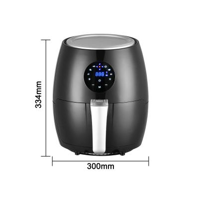 China Hotel 5.2L Air Fryer 1400W Digital Electric Air Fryer LED Touch Screen Oil Free 360 ​​Degree Deep Fryer Making Oven For Home Cooking Bake for sale