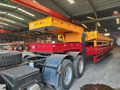 China High Strength 3 Axle Low Bed Semi Trailer with Fuwa/BPW Axle and Steel Material for sale