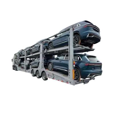 China Transport 8-10 Cars with Self-dumping 3-Axle Car Transport Trailers and Fuwa/BPW Axles for sale