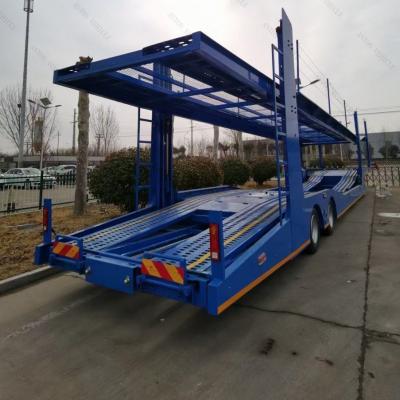 China Not Self-dumping 2 Axles 6-8 Cars Transport Semi Trailer Pickup Truck Car Carrier Truck for sale