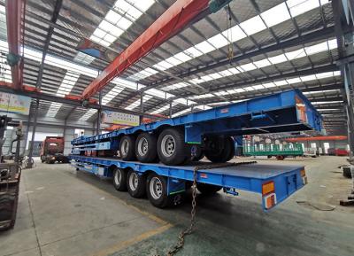 China 10t Grade 3 Axles 2180mm Tread Hydraulic Detachable Gooseneck Lowbed Semi Trailer for sale