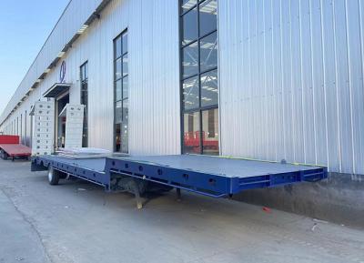 China Fuwa/BPW 3/4 Axles 17.5m Lowbed Expand Semi Trailer for Construction Machine Carrier for sale