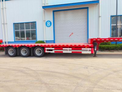 China 3/4/5 Axles 60/80/100 Tons Steering Extendable Drop 16m Lowbed Low Bed Semi Truck Trailer for sale