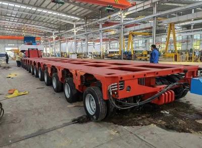 China Modular Heavy Duty Equipment Carrier Trailer with 51.9t Heavy Mechanical Suspension for sale