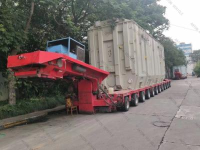 China 100-250tons Capacity Self-Propelled Modular Trailer with Hydraulic Steering Axle Drop Deck for sale