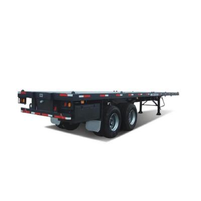 China Durable 2axle Flatbed Trailer Semi Truck Trailer with ABS Anti-lock Braking System for sale