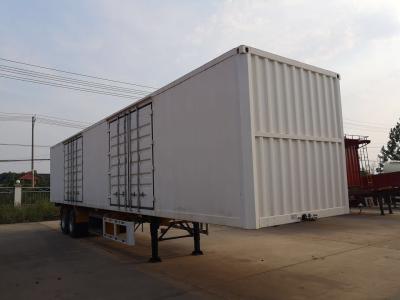 China 8/12 Tire Number Fence Full Trailer Box Cargo Semi Trailer with Side Wall for sale