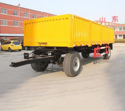 China Self-dumping 2/3 Axles Bulk Cargo Transport Van Type Box Tail-Lift Truck Semi Trailer for sale