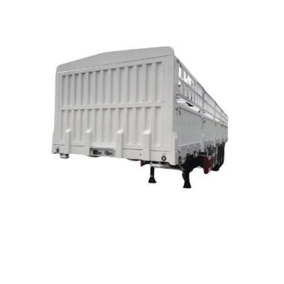 China Customization Van-type Stake Fence Semi Trailer Load 40-80 Tons Cargo Truck Trailer for sale