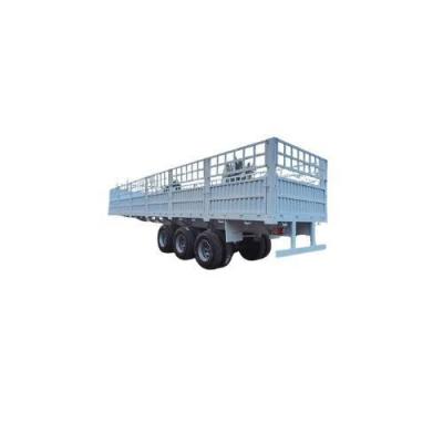 China 60t-70t Load Capacity Side Wall Fence Cargo Carrier Livestock Trailer with Suspension for sale