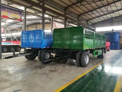 China Heavy Duty Full Trailer Cargo Timber Transport Draw Bar Truck Trailer for Cargo Transport for sale