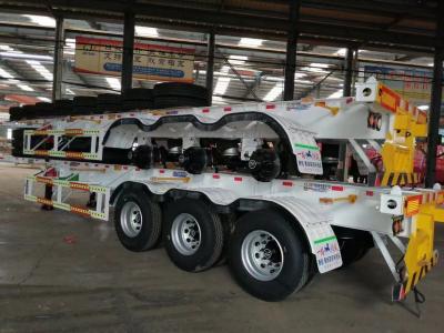 China 1310mm Wheel Base Jost Kingpin Container Shipping Platform Flatbed/Skeleton Semi Trailer for sale