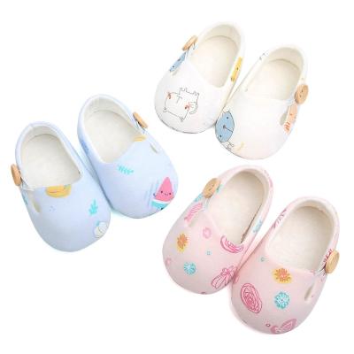 China 2021 Anti-odor baby shoes spring and autumn button baby shoes Korean cute toddler kids casual leather sneakers for sale