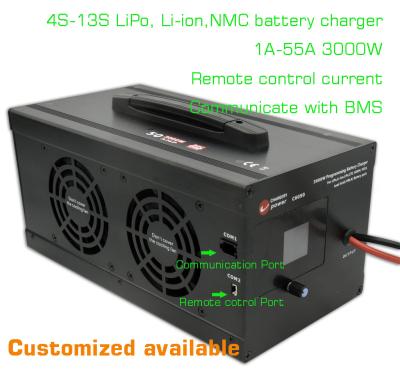 China ODM 13S NMC Li Ion Lithium Battery Charger 12v 54.6V 3000W for sale