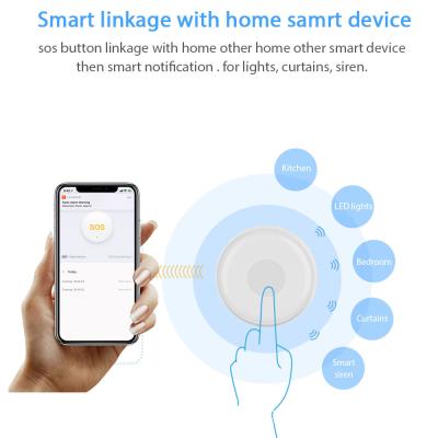 China tuya Zigbee Call Smart Wireless Remote SOS/Emergency Button SmartLife Smart Home Remote Control System Equipment/TY044 for sale