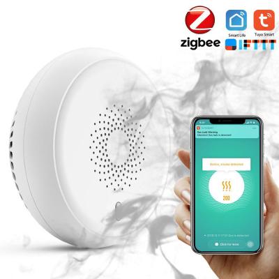 China Remote Control Smart Zigbee Smoke Leak Detector Work With Tuya Zigbee Hub Natural Combustible Alarm Sensor For Security Alarm System for sale