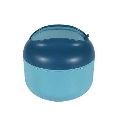 China Waterproof Round Lunch Box Bento Box Adults Food Container Fashion Thermal Heatable Double Wall Design for sale