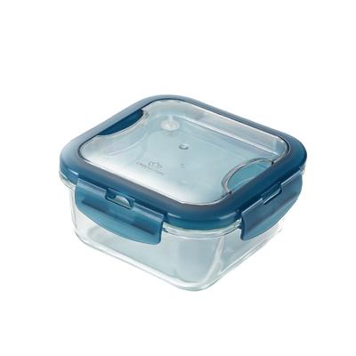 China Microwavable Square Disposable Food Container Series Quadrate Lunch Box Personal Glass for sale