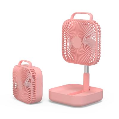 China 2021 New Fold Hotel Electronic Ceiling Fan BLDC USB Rechargeable Desktop Camping Fan for sale