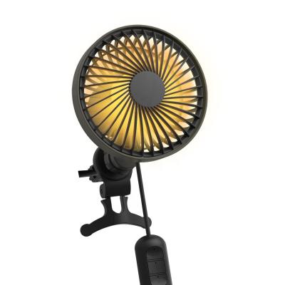 China Side To Side Automatically Rotating Best Selling Summer Fan For Car Low Price Clip Fan And Light for sale