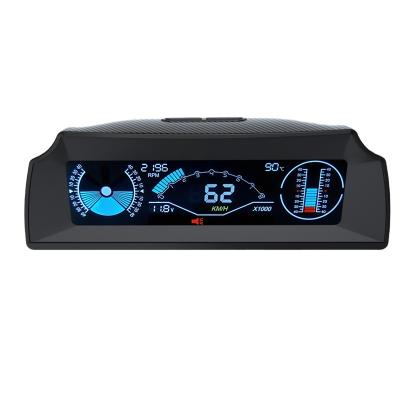 China Support OBD Protocol Inclinometer Car HUD Big Tilt Code Protractor Latitude Latitude Smart 9 Speeds for sale