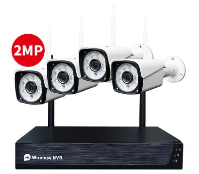 China NIGHT VISION 2mp H.265 4CH P2P Wireless IP Camera with Mobile NVR Support App +Motion Detect with Audio for sale