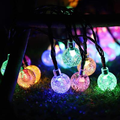 China String Lights Bubble Ball LED String Ceiling Wedding Lights Multi Colored Solar Visuals Outdoor Decorative Party for sale