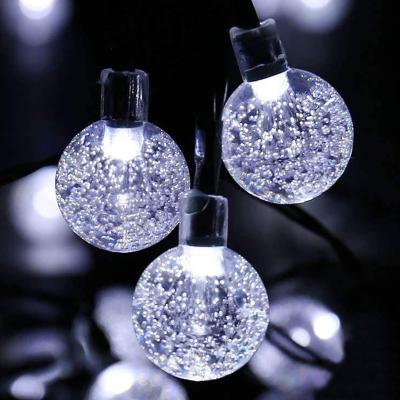 China String Lights DJ Cool White Party Wedding Garland Ball String Decorative Bubble LED Solar Garden Lights for sale