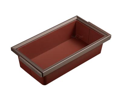 China NUOMI Viable Home Furniture Accessories Pull Out Clothes Organizer Drawer Wardrobe Leather Basket for sale