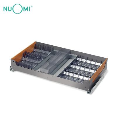 China Kitchen Cabinet Basket NUOMI Mirage Series Multifunctional Pull Out Cabinet Wire Kitchen Drawer Basket for sale