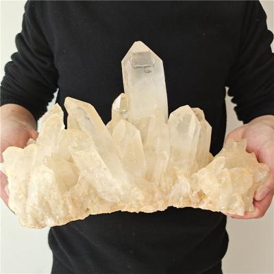 China Europe Healing High Quality Loose Natural Rock Clear White Quartz Crystal Groups Rough Raw Stones Group For Sale for sale