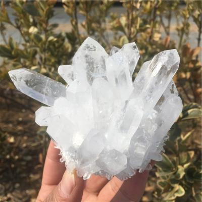 China Europe Natural White Clear Crystal Clusters Folk Quartz Crafts For Decoration for sale