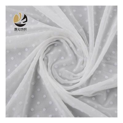 China Other Types Of White Polka Dot Mesh Tulle Soft Assembled Fabric China Factory for sale