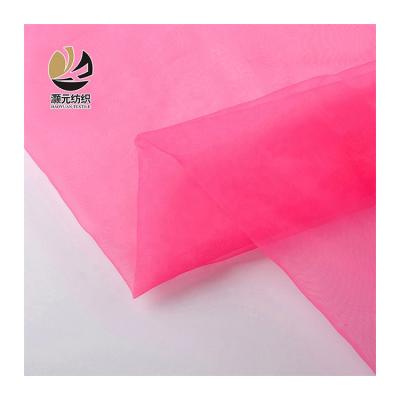 China Newest Design Breathable Fancy Dress Soft Color Organza Fabric By The Yard For Wedding for sale