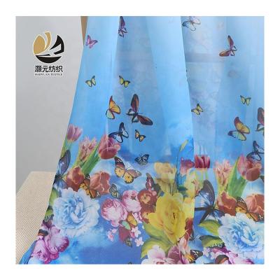 China Others Factory Wholesale Fashion Custom 100% Polyester Butterfly Printed Chiffon Fabric for sale