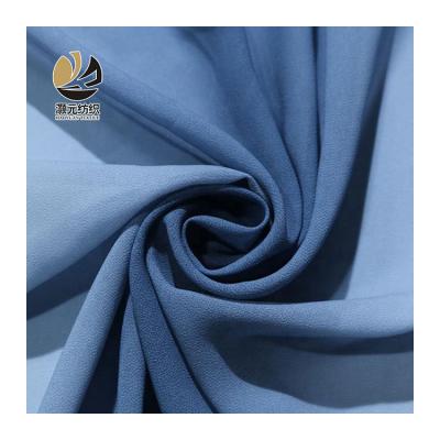 China Others 100% Polyester Hot Sale Soft Blue Chiffon Fabric Beautiful For Lady Dress for sale